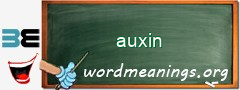 WordMeaning blackboard for auxin